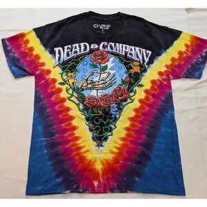 Dead & Company Summer Tour 2022 Tie-Dye T-Shirt L Liquid Blue Vivid